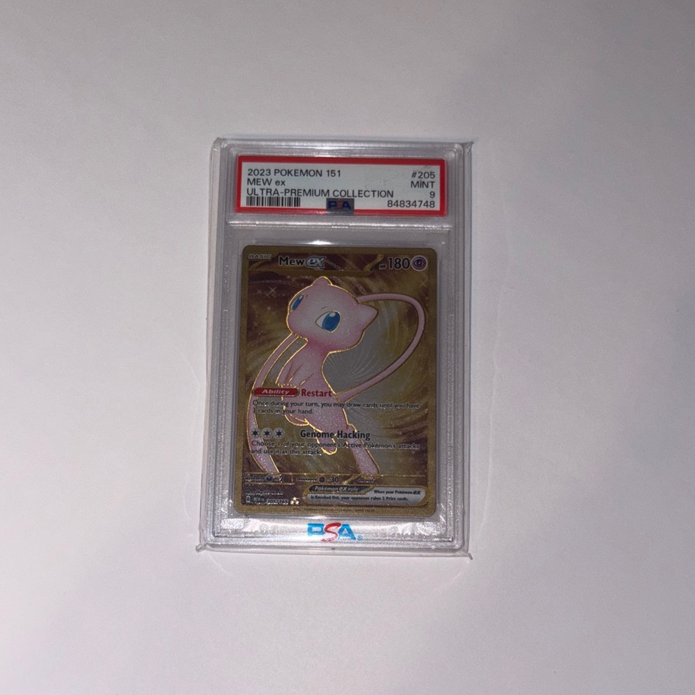SEND OFFERS Pokemon Mew Ultra-Premium Collection Card - Gold and Pink